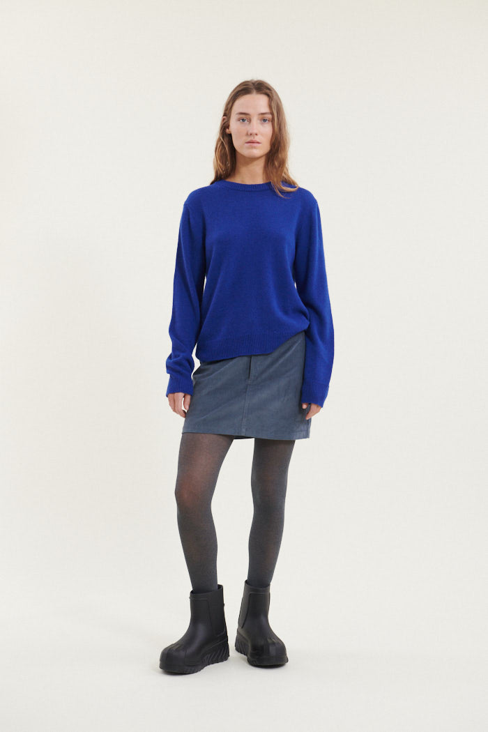 Basic Apparel Cady O-Neck Sweaters 713 Clematis Blue
